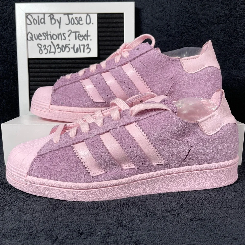 ADIDAS SUPERSTAR MINIMALIST ICONS CLEAR PINK WOMENS SHOES SIZE 9 PURPLE MENS 8 N - Picture 1 of 10